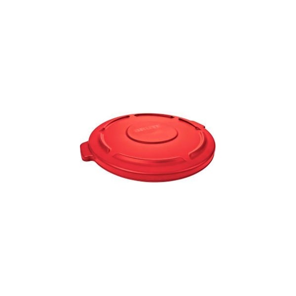 Rubbermaid Commercial Flat Lid For 44 Gallon Round Trash Container - Red FG264560RED - main
